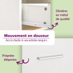vidaXL Armoire à tiroirs Blanc 40x50x76 cm Bois d'ingénierie