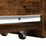 vidaXL Armoire de salle de bain étroite avec roulettes chêne fumé