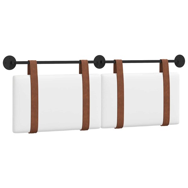 vidaXL Tête de lit suspendue Uni Blanc 150 x 55 x 5 cm PU antique
