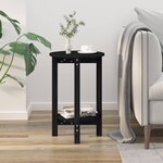 vidaXL Table basse Noir Ø 40x60 cm Bois massif de pin