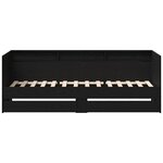 vidaXL Lit d'appoint Chêne noir 100 x 200 cm Bois d'ingénierie