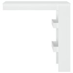 vidaXL Table de bar murale Blanc 102x45x103 5 cm Bois d'ingénierie