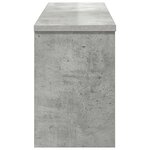 vidaXL Porte-manteau mural avec étagère Montage mural avec stockage avec porte Gris béton 80 x 20 x 30 cm