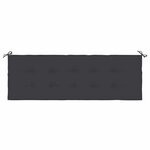 vidaXL Coussin de banc de jardin noir 150x50x4 cm tissu oxford
