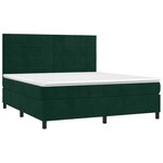 vidaXL Sommier à lattes de lit et matelas Vert foncé 180x200cm Velours