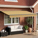 vidaXL Cadre de store manuel avec LEDs 3 5 x 2 5 m