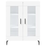 vidaXL Buffet haut Blanc 69 5x34x180 cm Bois d'ingénierie