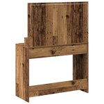 vidaXL Table de Maquillage avec Lumières LED - Bois Vintage - 100x41x135 cm