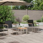 vidaXL Ensemble de repas extérieur 3 Pièces Bois de teck solide