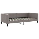 vidaXL Lit de jour avec gigogne et matelas taupe 100x200 cm tissu