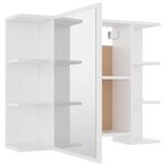 vidaXL Ensemble de meubles de salle de bain 4Pièces Blanc Bois ingénierie