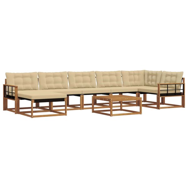 vidaXL Ensemble de canapés d'extérieur 22 Pièces Naturel et Beige