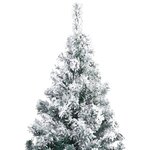 vidaXL Sapin de Noël artificiel LED et flocons de neige Vert 300 cm