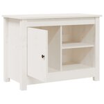 vidaXL Meuble TV Blanc 70x36 5x52 cm Bois de pin massif