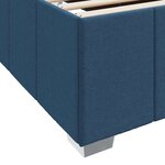 vidaXL Cadre de lit avec matelas Bleu 200 x 200 cm tissu