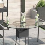 vidaXL Dessus de table ronde en verre trempé 800 mm