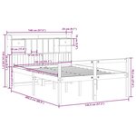 vidaXL Lit bibliothèque sans matelas 140x200 cm bois massif de pin