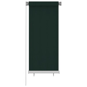 vidaXL Store roulant d'extérieur 60x140 cm Vert foncé PEHD