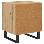 vidaXL Cabinet de chevet avec tiroir Chêne artisanal 40 x 35 x 47 5 cm
