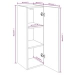 vidaXL Meubles TV 2 Pièces Chêne fumé 30 5x30x90 cm Bois d'ingénierie