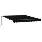 vidaXL Store Rétractable Manuel Noir 350x250 cm