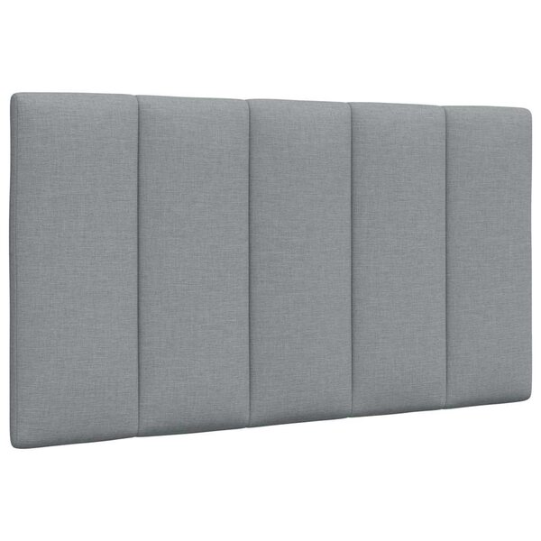 vidaXL Coussin de tête de lit Hanko gris clair 90 cm tissu