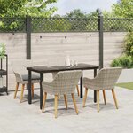 vidaXL Ensemble de salle à manger pour jardin 5 Pièces Gris clair