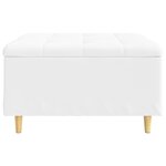 vidaXL Pouf de rangement Blanc 80 x 80 x 45 cm Simili cuir