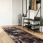 vidaXL Coureur de Tapis MARSA Noir 100 x 400 cm Polyester et PVC