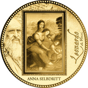 Monnaie ANNA SELBDRITT Da Vinci 1/200 Oz Or 5000 Francs Gabon (PRÉCOMMANDE)