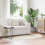 vidaXL Tapis d'aire Crème 100x200 cm Polypropylène antidérapant