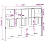 vidaXL Tête de lit avec rangement blanc 160 cm bois massif de pin