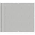 vidaXL Écran de balcon gris clair 90x400 cm 100  polyester oxford