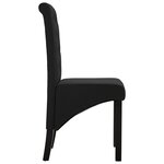 vidaXL Chaises à manger lot de 6 noir tissu