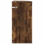 vidaXL Table d'appoint Chêne fumé 29 6 x 29 6 x 60 cm