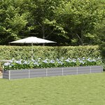 vidaXL Jardinière Gris clair 600 x 80 x 45 cm Acier
