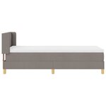 vidaXL Lit box spring avec matelas - taupe  100x200 cm  tissu.