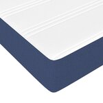 vidaXL Sommier à lattes de lit avec matelas Bleu 100x200 cm Tissu
