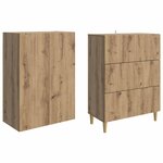 vidaXL Ensemble de Meubles 2 Pièces 66 x 34 5 x 90 cm Bois d'ingénierie