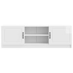 vidaXL Meuble TV Blanc brillant 150 x 31 x 47 cm Bois d'ingénierie