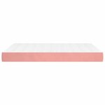 vidaXL Matelas de lit à ressorts ensachés Rose 140x190x20 cm Velours