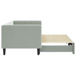 vidaXL Lit de jour avec gigogne sans matelas gris clair 80x200 cm