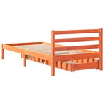 vidaXL Cadre de lit sans matelas cire marron 75x190 cm bois pin massif