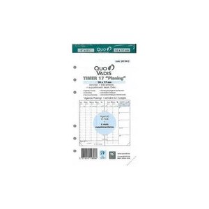 Recharge Agenda Organiseur Timer 17 PLANING 10 x 17 cm Sept à Déc Quovadis