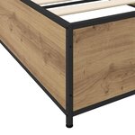 vidaXL Cadre de lit Chêne artisanal 80 x 200 cm Bois d'ingénierie
