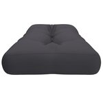vidaXL Coussin de palette anthracite 120x40x12 cm tissu