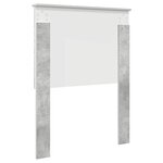 vidaXL Tête de lit avec tête de lit Gris béton 75 cm Bois d'ingénierie
