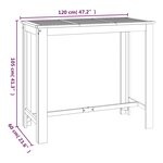 vidaXL Ensemble de bar de jardin 7 Pièces bois d'acacia solide