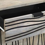 vidaXL Cabinet de chevet avec tiroir Blanc et noir 50 x 33 x 60 cm
