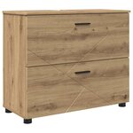 vidaXL Ensemble de mobilier de salle de bain 4 Pièces Chêne artisanal